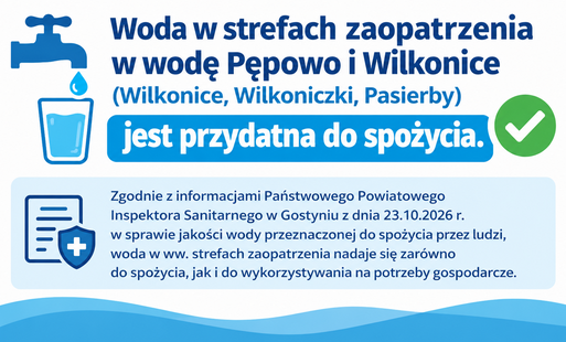 Zdjęcie do Informacje Państwowego Powiatowego Inspektora Sanitarnego w Gostyniu dotyczące przydatności wody do spożycia