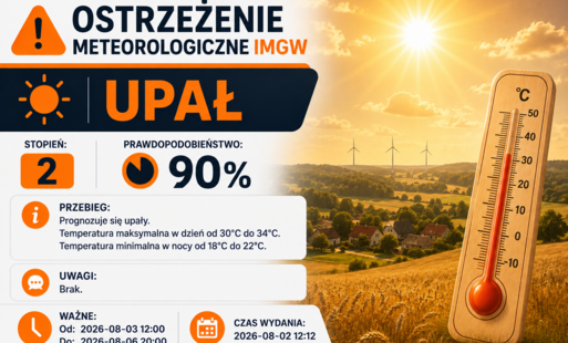 Zdjęcie do Ostrzeżenie meteorologiczne - upał