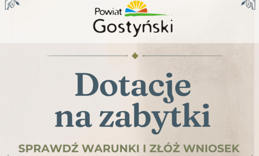 Zdjęcie do Ogłoszenie o możliwości ubiegania się o dotację na prace przy zabytkach