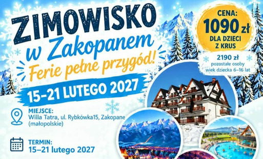 Zdjęcie do Zimowiska dla dzieci rolnik&oacute;w dofinansowane z KRUS